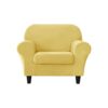 SYLC 2 Pieces Armchair Sofa Cover, Sofa Slipcover 1 Seater with 1 Separate Seat Cushion Cover, Furniture Protector Collection Split Set Stretch V