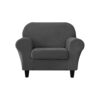 SYLC 2 Pieces Armchair Sofa Cover, Sofa Slipcover 1 Seater with 1 Separate Seat Cushion Cover, Furniture Protector Collection Split Set Stretch V