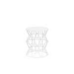Nordic Side Table Sturdy Metal Coffee Table 48  48  56cm Round Storage End Table Waterproof Bedside Tables for Living Room Bedroom Home Size48  4