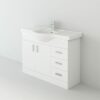 VeeBath Linx Bathroom Vanity Basin Sink Cabinet Unit High Gloss White Soft Close Door Hinges Storage Furniture - 1050mm