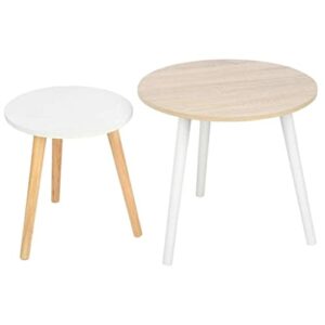 NA 2pcs Modern Side Table Nesting Coffee End Tables Side Table Furniture Decor for Living Room Office Color  Picture color Size  One size