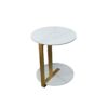 QAZX Side Table Side Table Practical Round Slate Table With Open Shelfused For Storing And Displaying Twostory Small Space Nightstand Living room