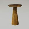 Mushroom Round Side End Table Bespoke Wooden Coffee Table 35 cm Diameter 35 Black