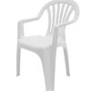 VTL 4 X Dark Grey Plastic Garden Chairs Low Back Seat Patio Partying Camping Stacking