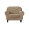 SYLC 2 Pieces Armchair Sofa Cover, Sofa Slipcover 1 Seater with 1 Separate Seat Cushion Cover, Furniture Protector Collection Split Set Stretch V