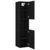 Susany Bathroom Furniture Set Set Bathroom Organize Unit Under Sink Cabinet with 1 Compartment High Cabinet with 5 Compartments and 2 DoorsMirror
