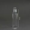 Palm Safe 4x Empty 100ml Clear Plastic Travel Bottles with Flip Cap