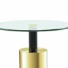WALNUTA Style Living Room Side Tables Gold Teatable Sofa Endtable White and Black Side Coffee Table Color  Black