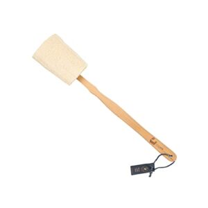 Eco Bath London Natural Exfoliation Loofah Brush Loofa Bath Body Brush On a Stick Long Handled Loofah Wooden Brush Back Scrubber Exfoliating Body