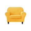 SYLC 2 Pieces Armchair Sofa Cover, Sofa Slipcover 1 Seater with 1 Separate Seat Cushion Cover, Furniture Protector Collection Split Set Stretch V