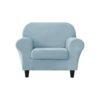 SYLC 2 Pieces Armchair Sofa Cover, Sofa Slipcover 1 Seater with 1 Separate Seat Cushion Cover, Furniture Protector Collection Split Set Stretch V