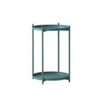 NXYJD Sofa Side Table Living Room Iron Corner Table Bedside Small Round Table Color  Blue