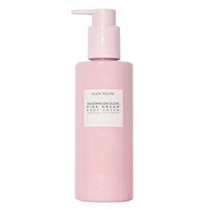 Glow Recipe Watermelon Glow Pink Dream Body Cream  Daily Hydrating Lotion with Hibiscus AHA and Hyaluronic Acid for Smooth Skin  Mineral OilFree