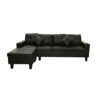 FMOPQ Sectional Sofa Set with L Shape Chaise Lounge Cup Holder and Left Or Right Hand Chaise Modern 4 Seat Sofa