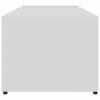 Tok Mark Traders  White High Gloss Side Table SShape 2 Tier Modern Coffee Table With Storage Wooden Living Room Furniture Best for Placing books