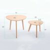 HZF Small Apartment Coffee Table Table Set Simple And Compact Tea Table Bedroom Living Room Round Small Table Set End TableColorWhiteSizeA