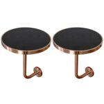 SYCARPET Black Round Side Table Wallmounted Nightstand Sofa Coffee End Table for Living Room Bedroom Small Spaces Easy Assembly