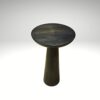 Mushroom Round Side End Table Bespoke Wooden Coffee Table 35 cm Diameter 35 Black