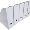 IKEA White Magazine FLUNS File Holder Document Organizer Paper Book Storage Office Desk Organizer by Excel Trading (Pack of 5)