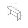 MUYUANSU Tall Sofa Side Tables Compact Console Table Modern Entryway Table with Wooden Top Iron StandHallway Table for Living Room DecorSize106