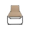 Homecall XXL Aluminium Sun Lounger, Textilene Fabric, 200 x 70 cm, Max Load 150 kg - Beige