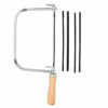 Coping Saw with 5 Saw Blade, Multi Purpose Adjustable Handsaws Hand Garden Tool Metal String Cutter Saw with Wood Handle for Wood Woodworking