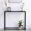 Narrow Side Table 100  25  75CM Wrought Iron Console Table Home Living Room Entrance Decorative Display TableBlackSize100  25  75CMColorBlack