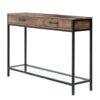 Console Table Long Hallway Sofa Tables Console Table Vintage Slim Hallway Console Table Industrial Narrow Wood Worktop Glass Shelf for Entryway L