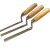 3 x Wide Finger Pointing Trowel Set 10 12 14 mm Flat Spring Carbon Steel Tuck with Wooden Handle (3 Pcs)