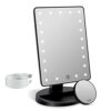 Makeup Vanity Mirror with Lights, Lighted Makeup Mirror with Detachable 10X Magnification, 21 Led Lights Adjustable Dimming Touch Sensor, Dual Po