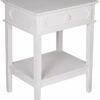 SZLHANJZ Modern Nightstand Bedside Table with Charging Station 2 Tier Wood and Metal Couch Sofa Side Table with Storage Slide Open Narrow End Tab