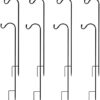 Urban Deco Shepherds Hooks Crook 8Pack Adjustable and Extendable Height Metal Stakes with Extenders Garden Stands Heavy Duty Poles Rust Resistant