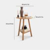KIZQYN Coffee Table Round Side Table Modern Small Coffee Table Office Living Room Sofa Side Mini End Table Bedroom 2story Storage Bedside Table C
