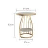 Artiz Round Creative Table Marble End Tables Light Luxury Marble Side Table Small Coffee Table Doublelayer Storage Simple Bedside Table Nightstan