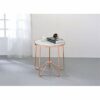 WSZMD Living room sets End Table In Rose Gold Frosted Glass Side Table Color  Gold
