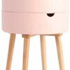 Junorstar Bed Side Table Xiezi Nightstand Nightstand 3 Layered BedsideEnd Table Round Shape Bedroom Living Room Multifunction Locker Side Table P