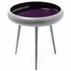 WALNUTA Style Living Room Side Tables Gold Teatable Sofa Endtable White and Black Side Coffee Table Color  Black