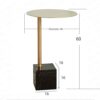 EYHLKM Marble Small Coffee Table Living Room Sofa Side Modern Wrought Iron Golden Small Round Table Color  Goldblack