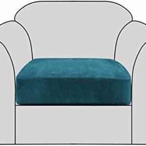 LINGKY Stretch Velvet Non-Slip Sofa Couch Cushion Cover - Removable Sofa Seat Covers with Elastic Bottom, Washable Elastic Furniture Slipcovers P