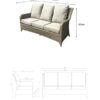 Sarah Highback 5 Seater Sofa Set In Nature With Beige Cushions And Coffee Table