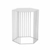 HANSHAN Side Table Side Table Wrought Iron Coffee Table Geometric Corner Table Creative Simple Sofa Shelf Tea Table for Living Room Bedroom Balco