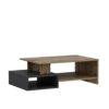 HOMIDEA DUX Low coffee table  wood material  Sofa table  Modern coffee table in a fashionable design with shelf AnthraciteBriarsmoke