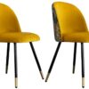 Office Business Hotel Lobby Dining Table Set Kitchen Dining Chair Set Chairs for Dining Room Dining Chairs Set of 2 Soft Upholstered Seat Living
