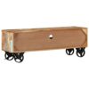 TV Stand with Storage Rustic TV StandIndustrial Home Entertainment Centerfor Bedroom Living RoomTV Cabinet with Wheels 43.3x11.8x14.6 Rough Mango