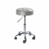 Leader Accessories Swivel Stool Round Rolling Stools Adjustable Work Stool with 5 Wheels Light Greyseat cushion 14