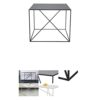 Simple Design Coffee Table Coffee Table Wrought Iron Square Industrial Tea Table Sofa Side Corner Coffee Side Table Used for Office Living Room B