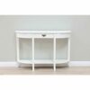 White Console Sofa Table Drawer Display Shelf Living Room Furniture Entry Way