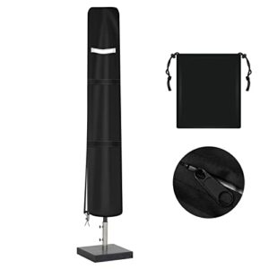 OZYAN Parasol Cover Patio Umbrella Covers,Waterproof Windproof,Anti-UV with Zip,210D Oxford Fabric Garden Parasol Cover for 7ft to 9ft Garden Out