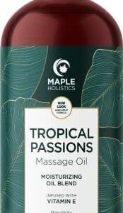 Natural Edible Massage Oil for Sensual Massage  Therapeutic Body Oil Skin Moisturizer for Glowing Skin  Anti Aging Skin Care with Nourishing Coco