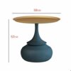 HZF Round Coffee Table Light Luxury Corner Table Living Room Sofa Side Table Small Marble Round Table Iron Simple Round TableColorBlack C
